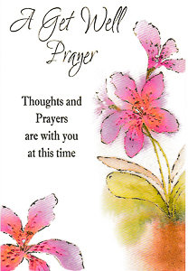 A Get Well Prayer Card.
