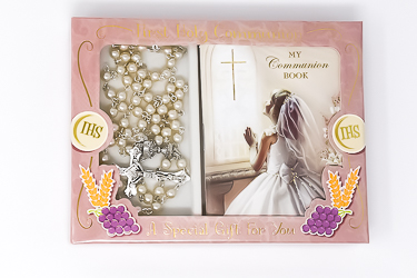 Girl's Communion Rosary & Prayer Book..
