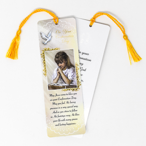 Girl's Bookmark with Confirmation Prayer.