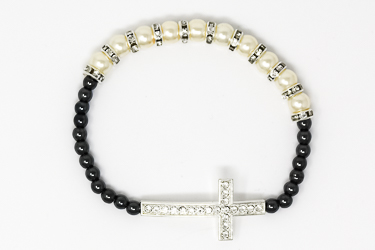 Glass Bracelet and Cross.