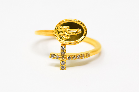Our Lady of Fatima Gold Apparition Ring.