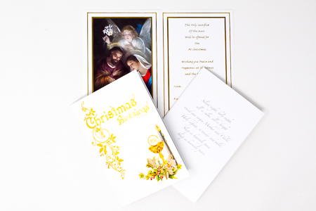 De-Luxe Christmas Mass Bouquet Card.