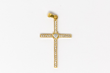 18 Carat Gold Cross Pendant.