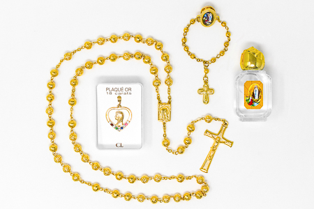 Gold Rosary Gift Set.