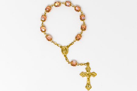 Gold Miraculous Single Decade Rosary.