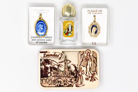 Gold Our Lady of Lourdes Gift Set.
