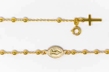 Miraculous Medal Gold Bracelet.