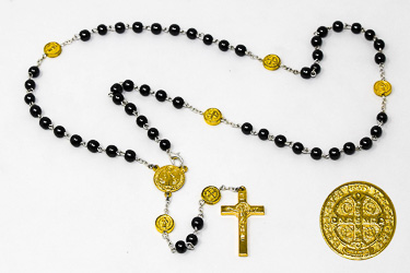 Gold St Benedict Rosary