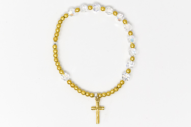 Gold Decade Rosary Bracelet.