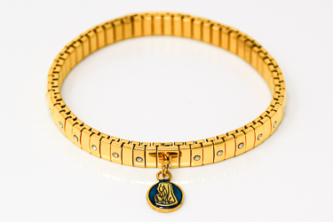 Gold Stretch Diamante Watch Bracelet.