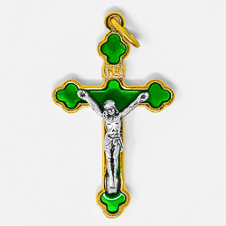 Green Crucifix Pendants.
