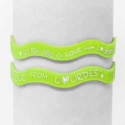 Lourdes Green Rubber Bracelet.
