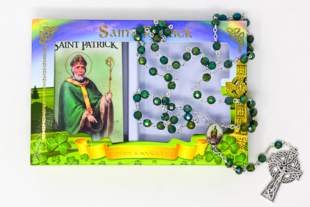 Green Saint Patrick Rosary.