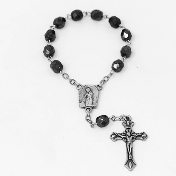 Handheld Black Rosary.
