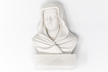 Virgin Mary Head Sculpture.