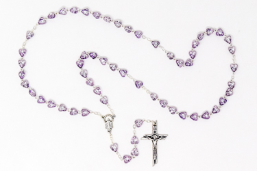 Purple Virgin Mary Rosary.
