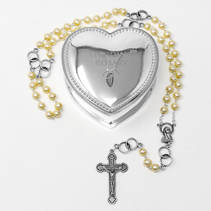 Wedding Rosary and Rings.
