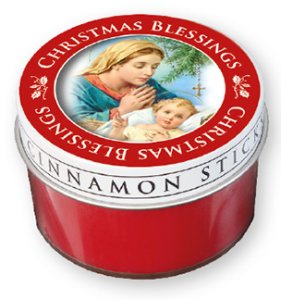 Cinnamon Scented Nativity Candle.