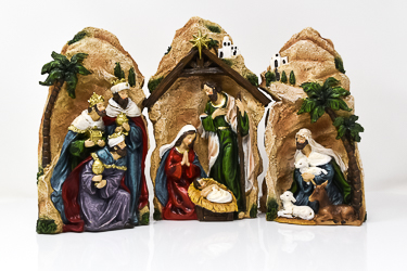 Hand Painted Nativity.