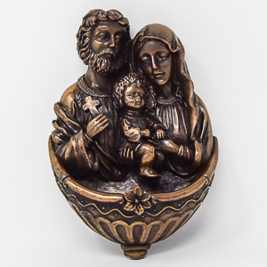 Holy Family Bronze Font.