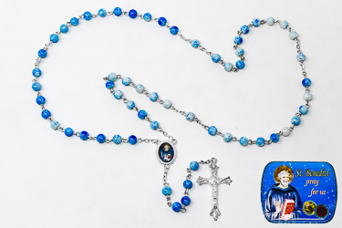Saint Benedict Light Blue Rosary.