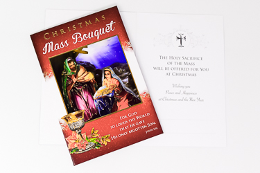 Holy Family Mass Bouquet Card.