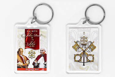 Key Ring Pope John XXIII & John Paul II.