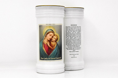 Pillar Candle - Our Lady of Good Counsel.