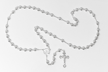 Lourdes 925 Silver Rosary.