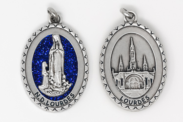 Lourdes Apparition Blue Medal.