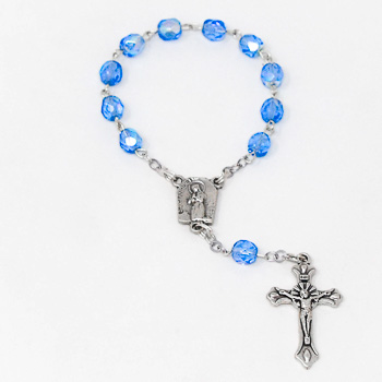 Lourdes Blue Handheld Rosary