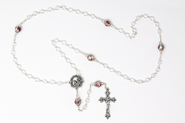Lourdes Crystal Rose Rosary.