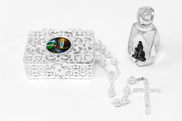 Lourdes Holy Water & Rosary Gift Set.