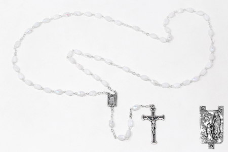White Rosary Beads.
