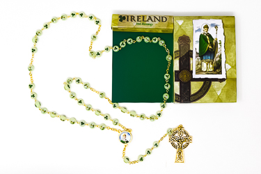 Shamrock Saint Patrick Rosary Beads