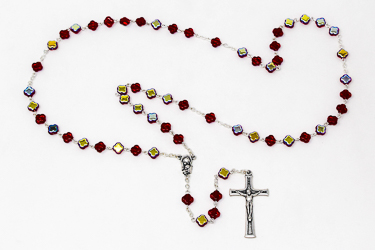 Red Cross Rosary Beads..