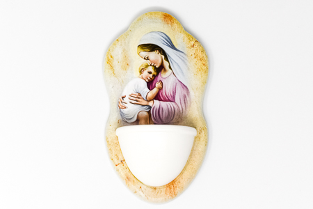 Mary & Child Holy Water Font.