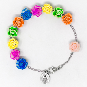 Flower Rosary Bracelet.