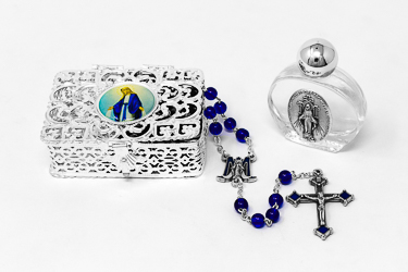 Miraculous Lourdes Water Rosary Gift Set.