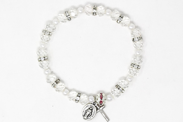 Miraculous Medal Rosary Bracelet.