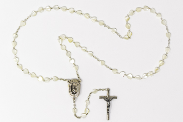 Mother of Pearl Lourdes Water Rosary;