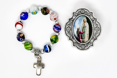 Murano Rosary Ring with Rosary Box.