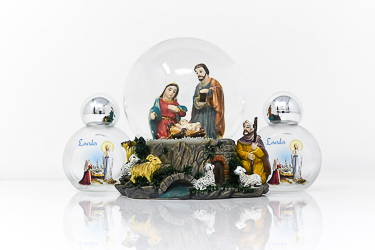 Nativity Water Globe with Lourdes Water.