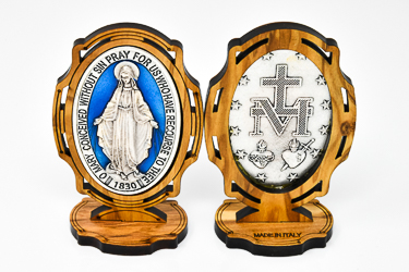 English Miraculous Medal Plaque.
