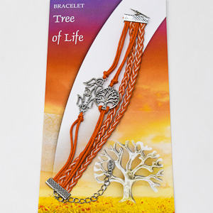 Orange Tree of Life Bracelet