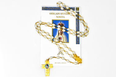 Fatima Rosary Beads & Novena Book..