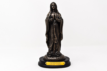 Our Lady of Lourdes Bronze Art Statue.