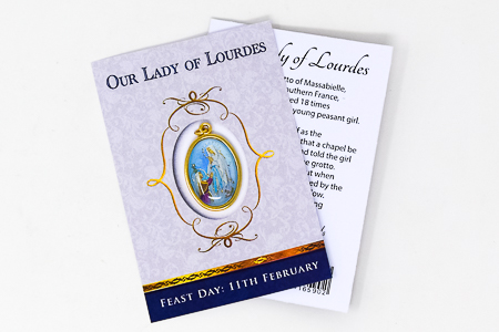 Our Lady of Lourdes Feast Day Card.
