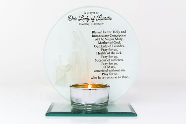 Our Lady of Lourdes Candle Holder.