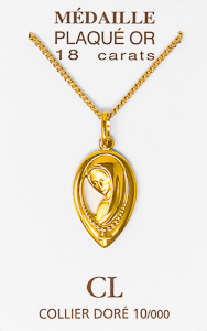 Our Lady of Lourdes Rosary Necklace.